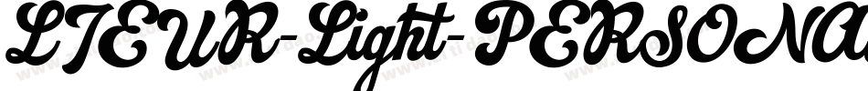 LIEUR-Light-PERSONAL USE ONLY字体转换